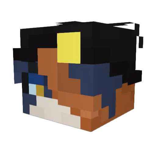 RubyDawn360 Minecraft avatar head, 3D render