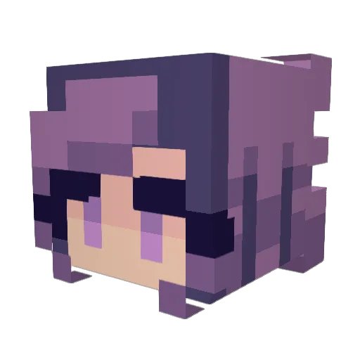 RubyDee Minecraft avatar head, 3D render