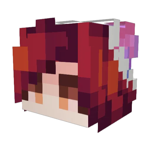 RubyDooby_Doo Minecraft avatar head, 3D render