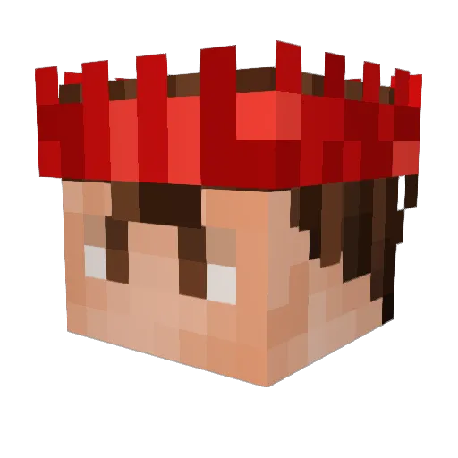 RubyDragonMan2 Minecraft avatar head, 3D render