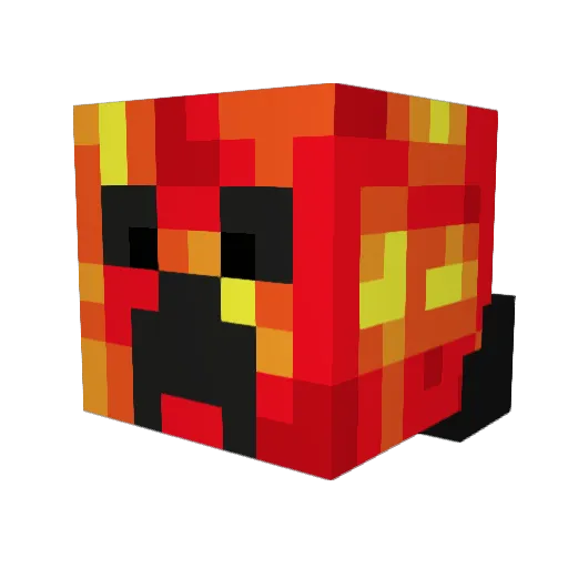 RubyHallow Minecraft avatar head, 3D render