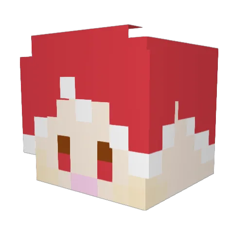 RubyJP88 Minecraft avatar head, 3D render