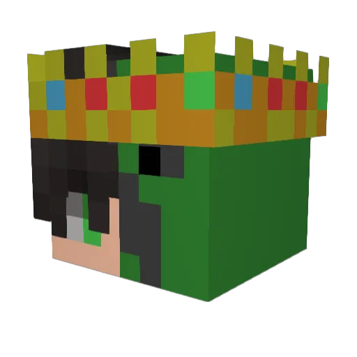 RubyK1tten Minecraft avatar head, 3D render