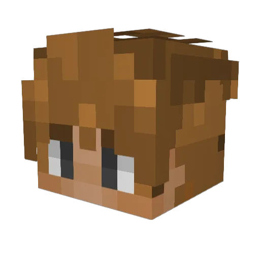 RubyLive Minecraft avatar head, 3D render