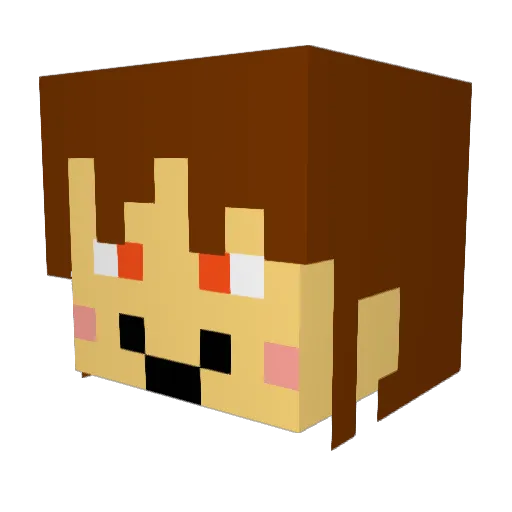 RubyOMT2011x Minecraft avatar head, 3D render