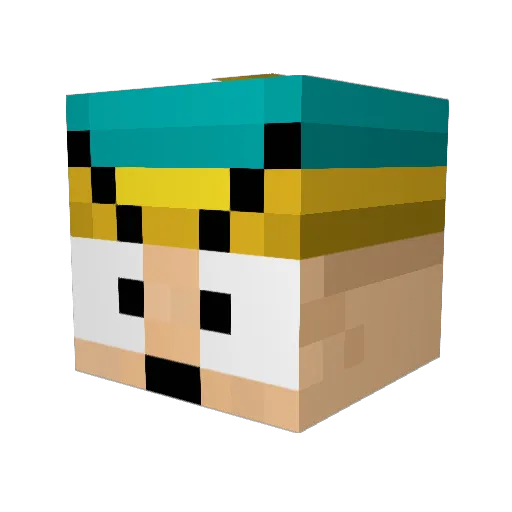 RubyPinkPrincess Minecraft avatar head, 3D render