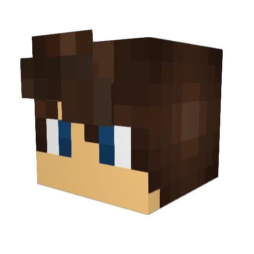 RubyQuartzKid101 Minecraft avatar head, 3D render