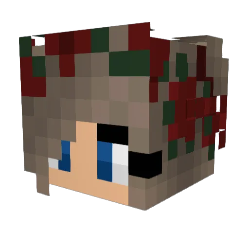 RubyRose25 Minecraft avatar head, 3D render
