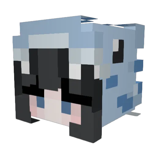 RubyShinku Minecraft avatar head, 3D render