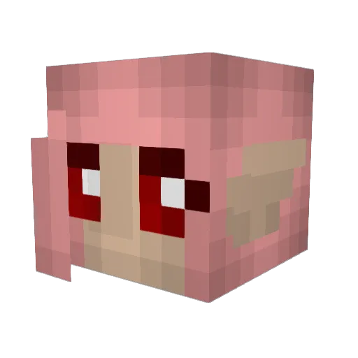 RubyTore Minecraft avatar head, 3D render