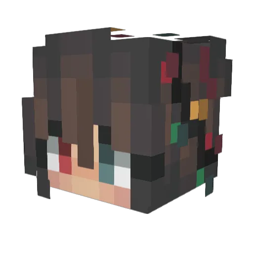 RubyVendi Minecraft avatar head, 3D render