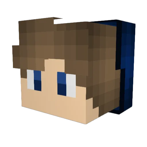 RubyWolf Minecraft avatar head, 3D render