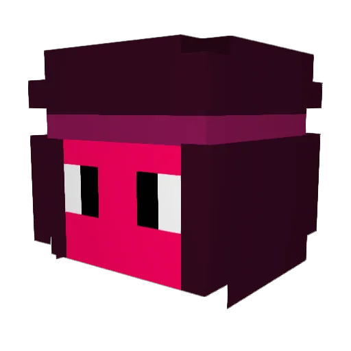 Ruby_829 Minecraft avatar head, 3D render