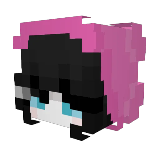 Ruby_BOOM Minecraft avatar head, 3D render