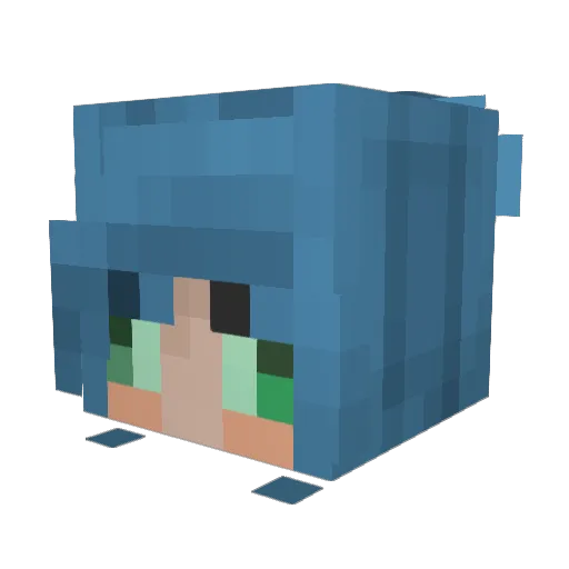 Ruby_Rat Minecraft avatar head, 3D render