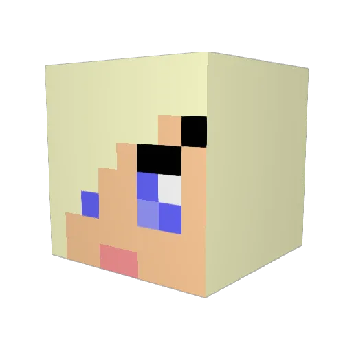 Ruby_Red_Shoes Minecraft avatar head, 3D render