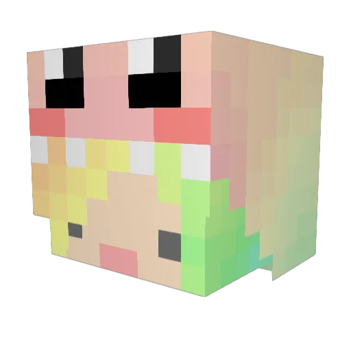 Ruby_y Minecraft avatar head, 3D render