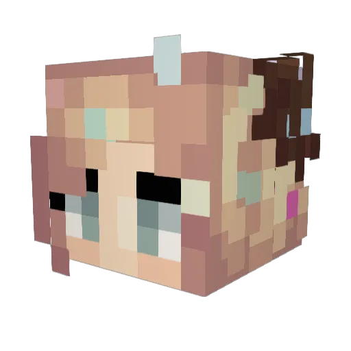 Rubydu99 Minecraft avatar head, 3D render