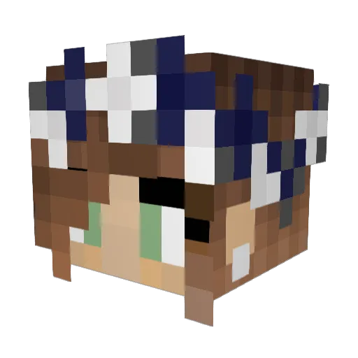 RubyeDragon Minecraft avatar head, 3D render