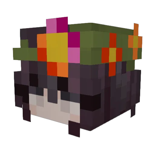 RubyflavoredCat Minecraft avatar head, 3D render