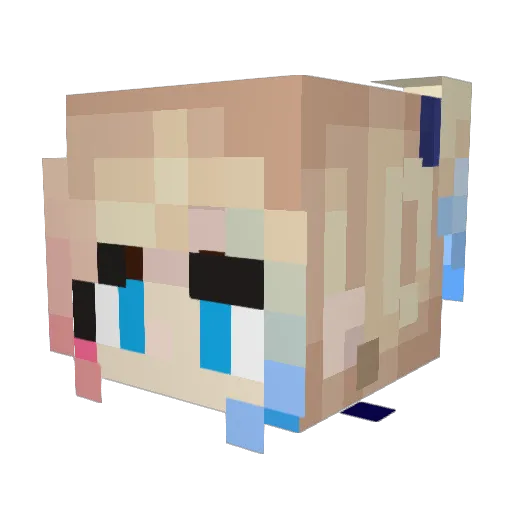 Rubygem19 Minecraft avatar head, 3D render