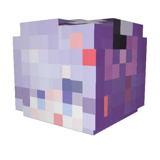 Rubyjs Minecraft avatar head, 3D render