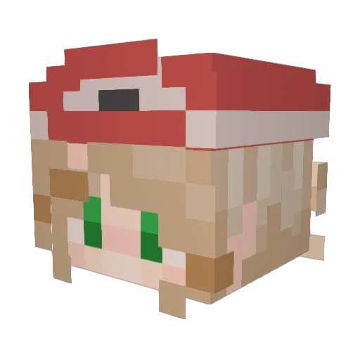 Rubynavx Minecraft avatar head, 3D render