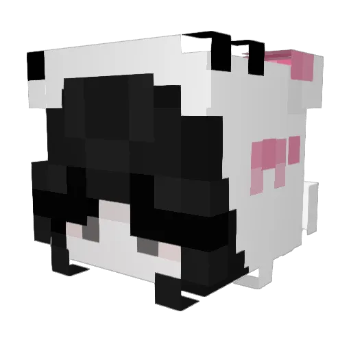 Rubypotato Minecraft avatar head, 3D render