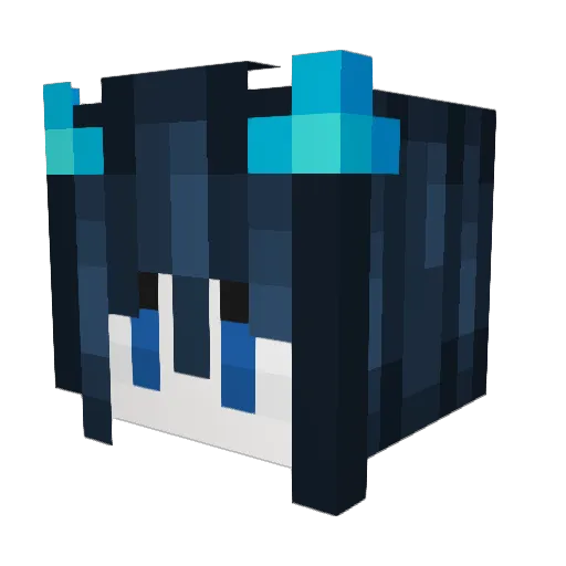 Rubyrooster Minecraft avatar head, 3D render