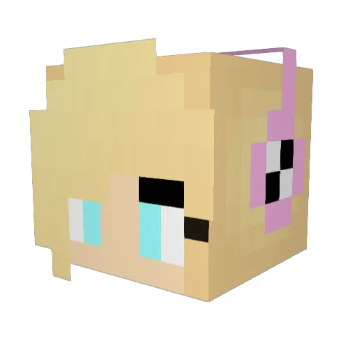 Rubyrose2006 Minecraft avatar head, 3D render