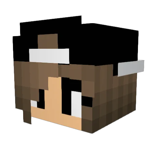 Rubyx3 Minecraft avatar head, 3D render