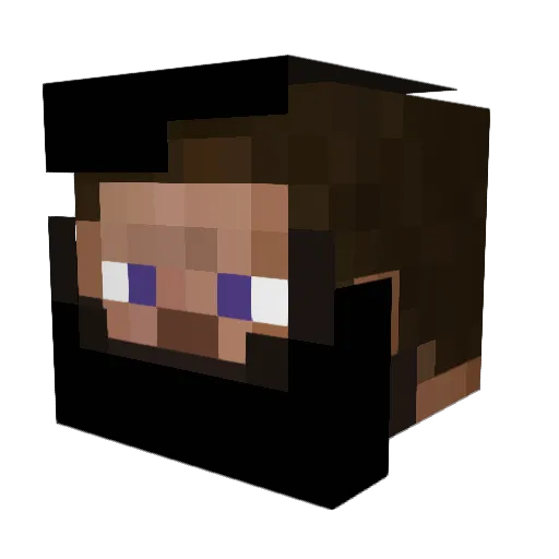 Ruca14 Minecraft avatar head, 3D render