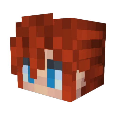 Ruca398 Minecraft avatar head, 3D render