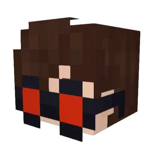 RuckLuck Minecraft avatar head, 3D render