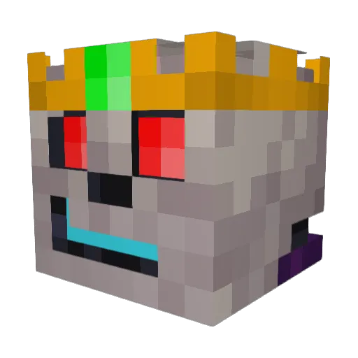 Ruckal Minecraft avatar head, 3D render