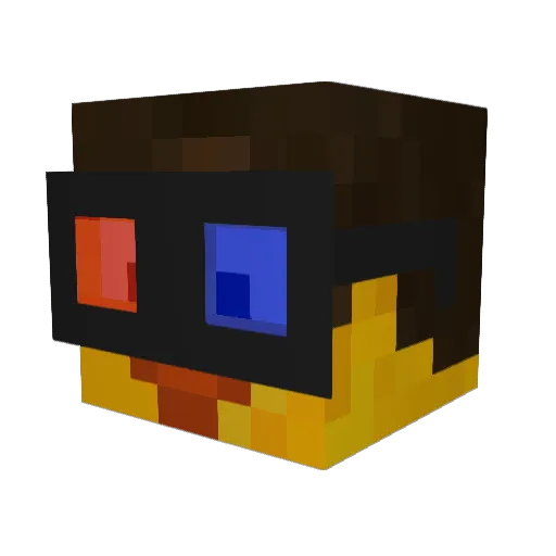 Rucker1337 Minecraft avatar head, 3D render