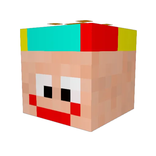 RucksackHeinz Minecraft avatar head, 3D render