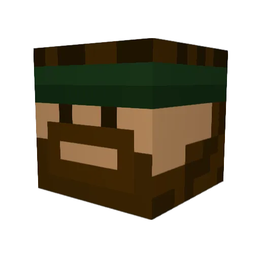 RuckusKhan Minecraft avatar head, 3D render