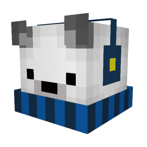 Ruckyy Minecraft avatar head, 3D render