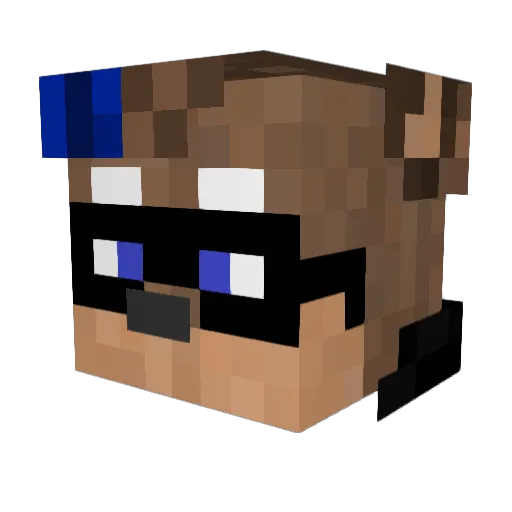 Rudder1782 Minecraft avatar head, 3D render