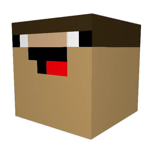 RudeHook67 Minecraft avatar head, 3D render