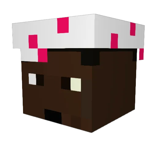 RudeMeme Minecraft avatar head, 3D render