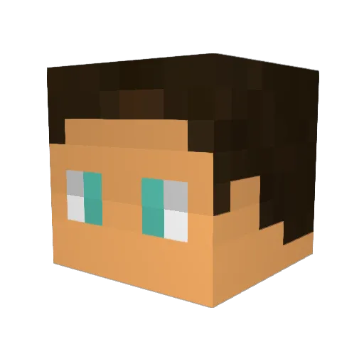 Rudenis Minecraft avatar head, 3D render