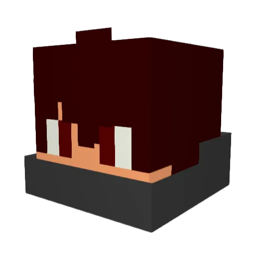 RudiReallife Minecraft avatar head, 3D render
