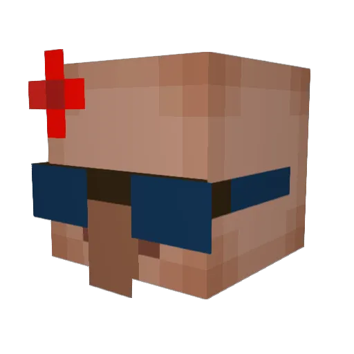 RudiiRssl Minecraft avatar head, 3D render