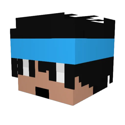RudinBr Minecraft avatar head, 3D render
