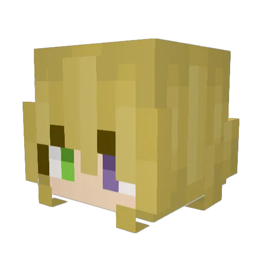 Rudirus Minecraft avatar head, 3D render