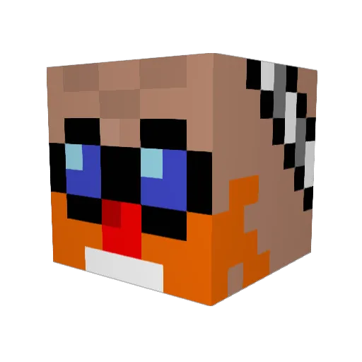 Rudneve Minecraft avatar head, 3D render
