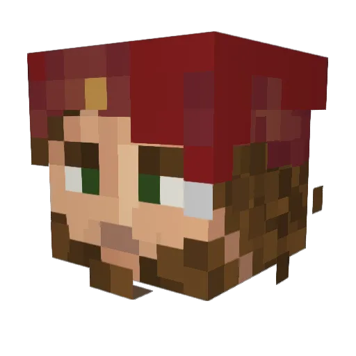 Rudolphus Minecraft avatar head, 3D render