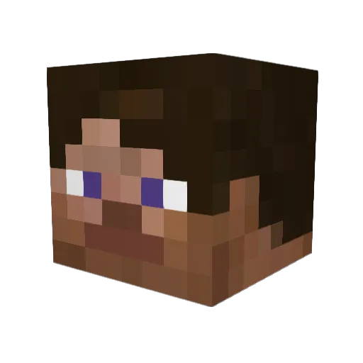 Rudopo Minecraft avatar head, 3D render